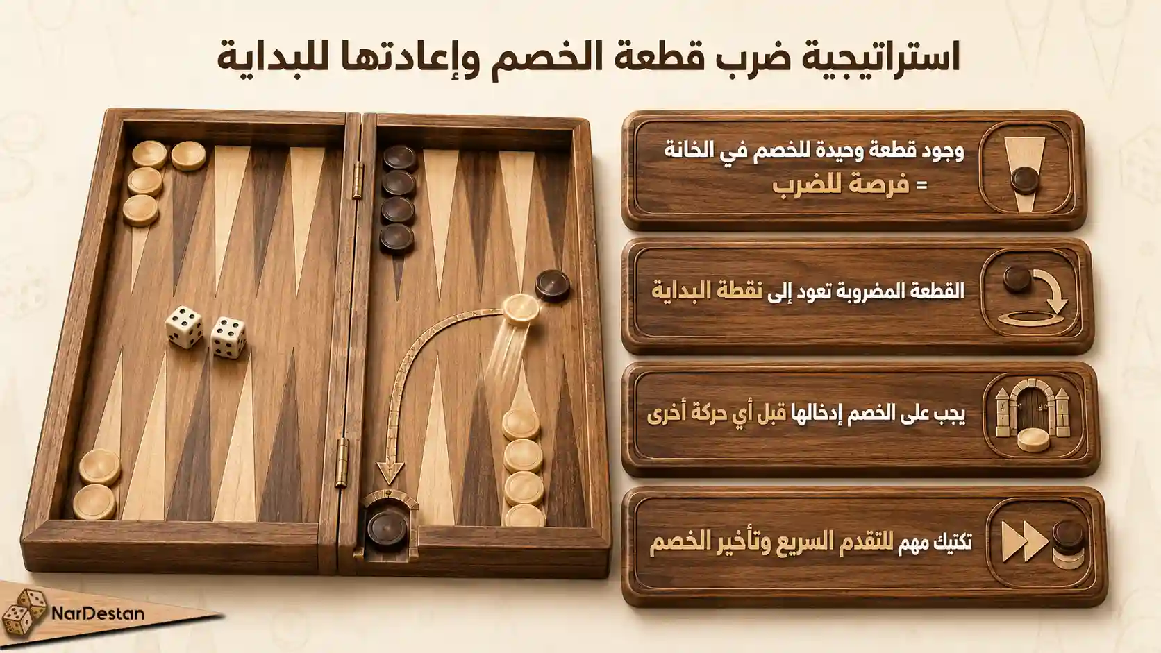 استراتيجية ضرب قطعة الخصم وإعادتها للبداية