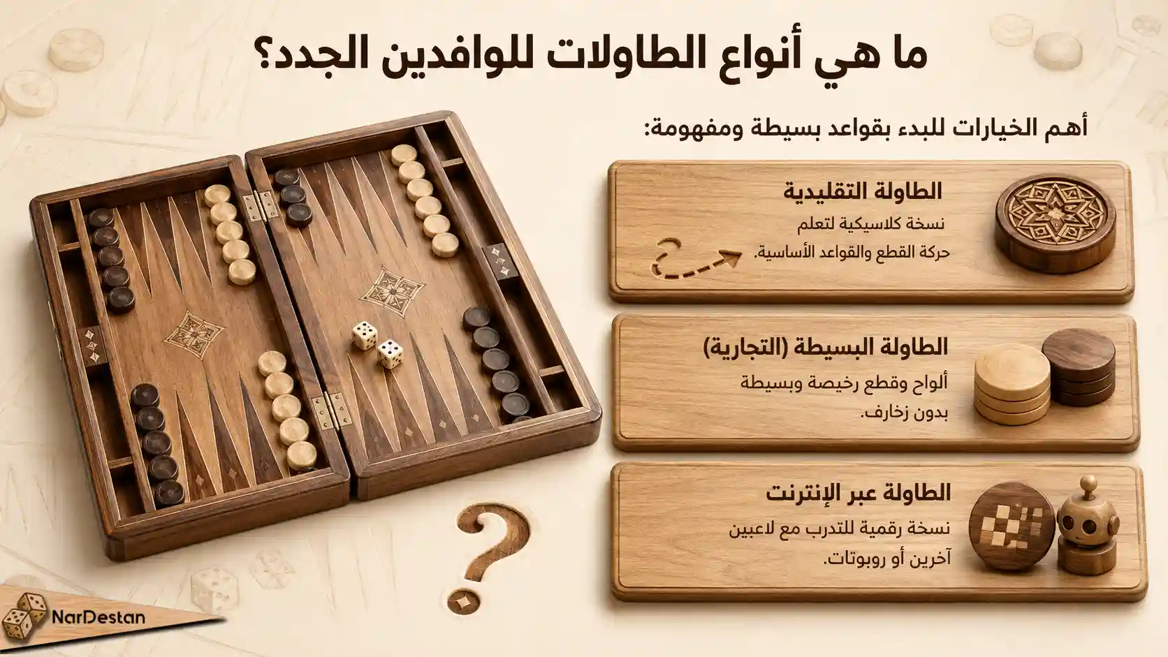 ما هي أنواع الطاولات للوافدين الجدد