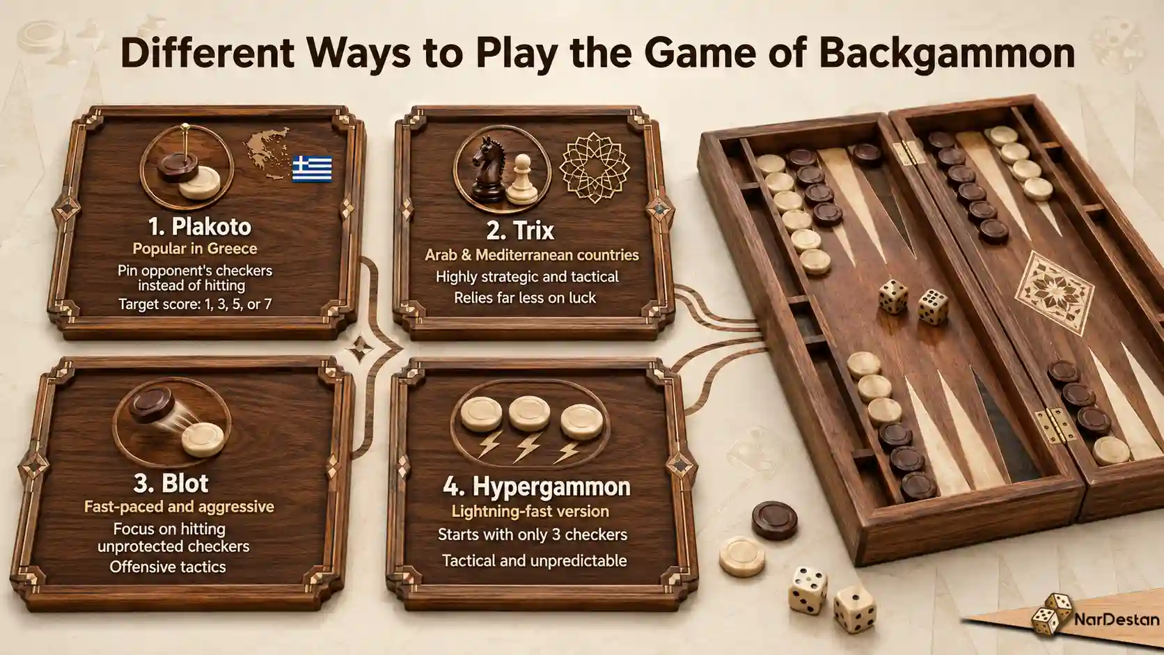 Different Ways to Play the Game of Backgammon