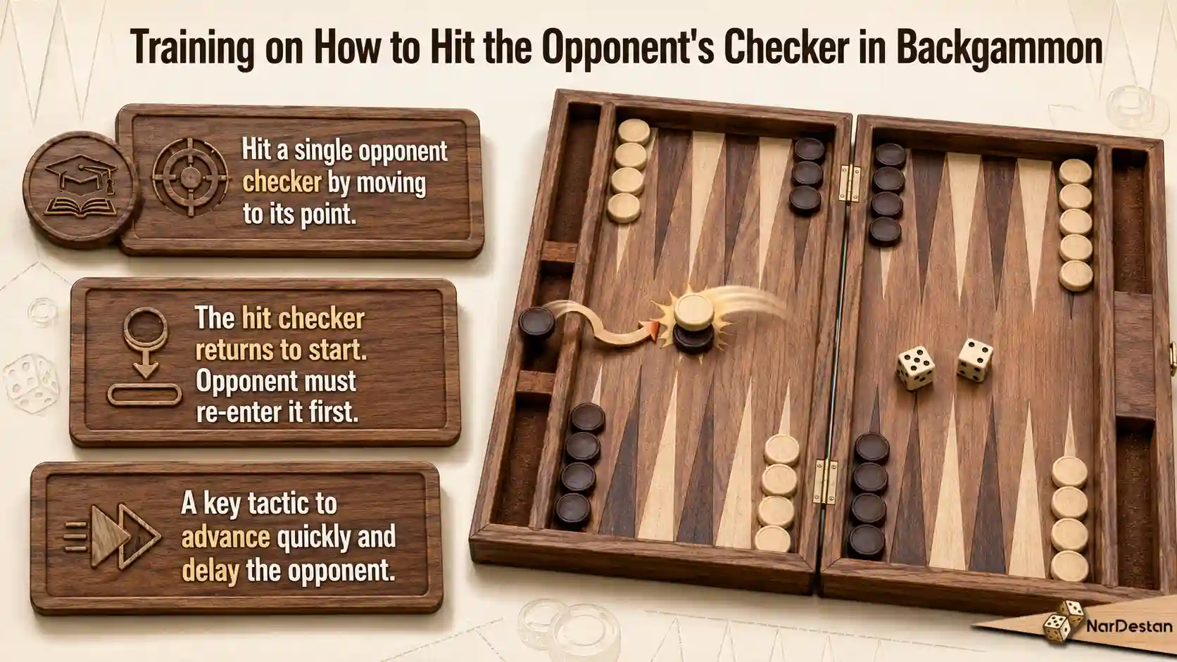 Training on How to Hit the Opponent's Checker in Backgammon