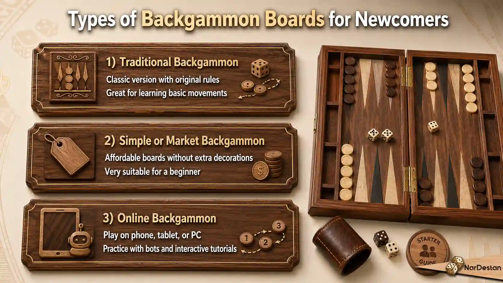 Types of Backgammon Boards for Newcomers