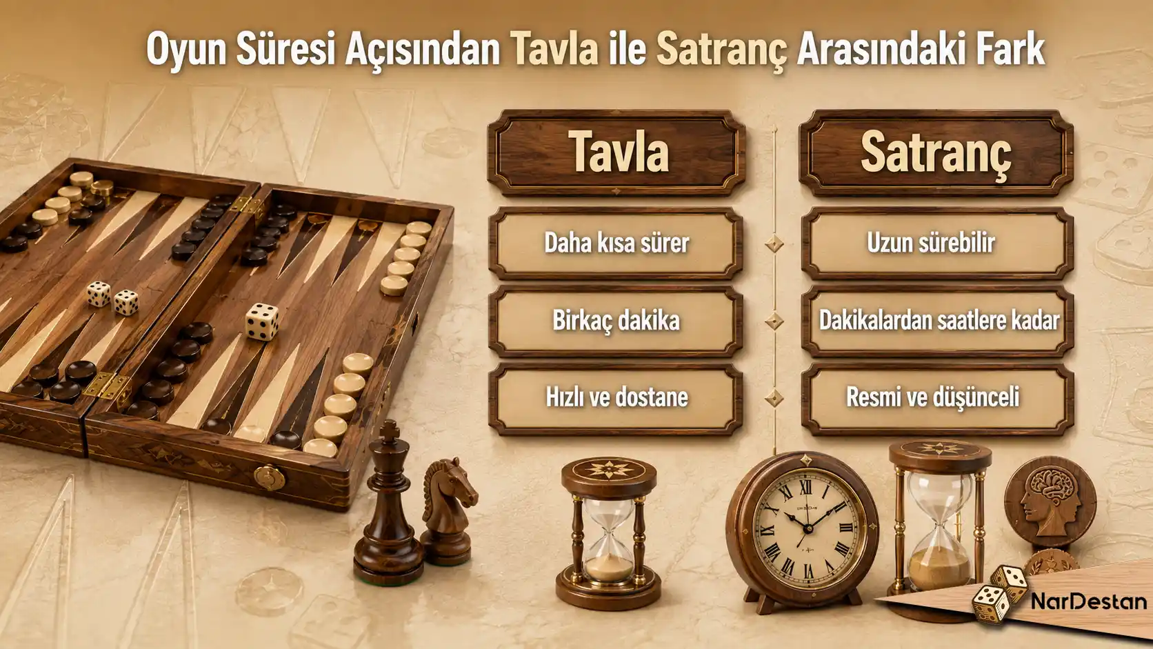 Oyun Süresi Açısından Tavla ile Satranç Arasındaki Fark