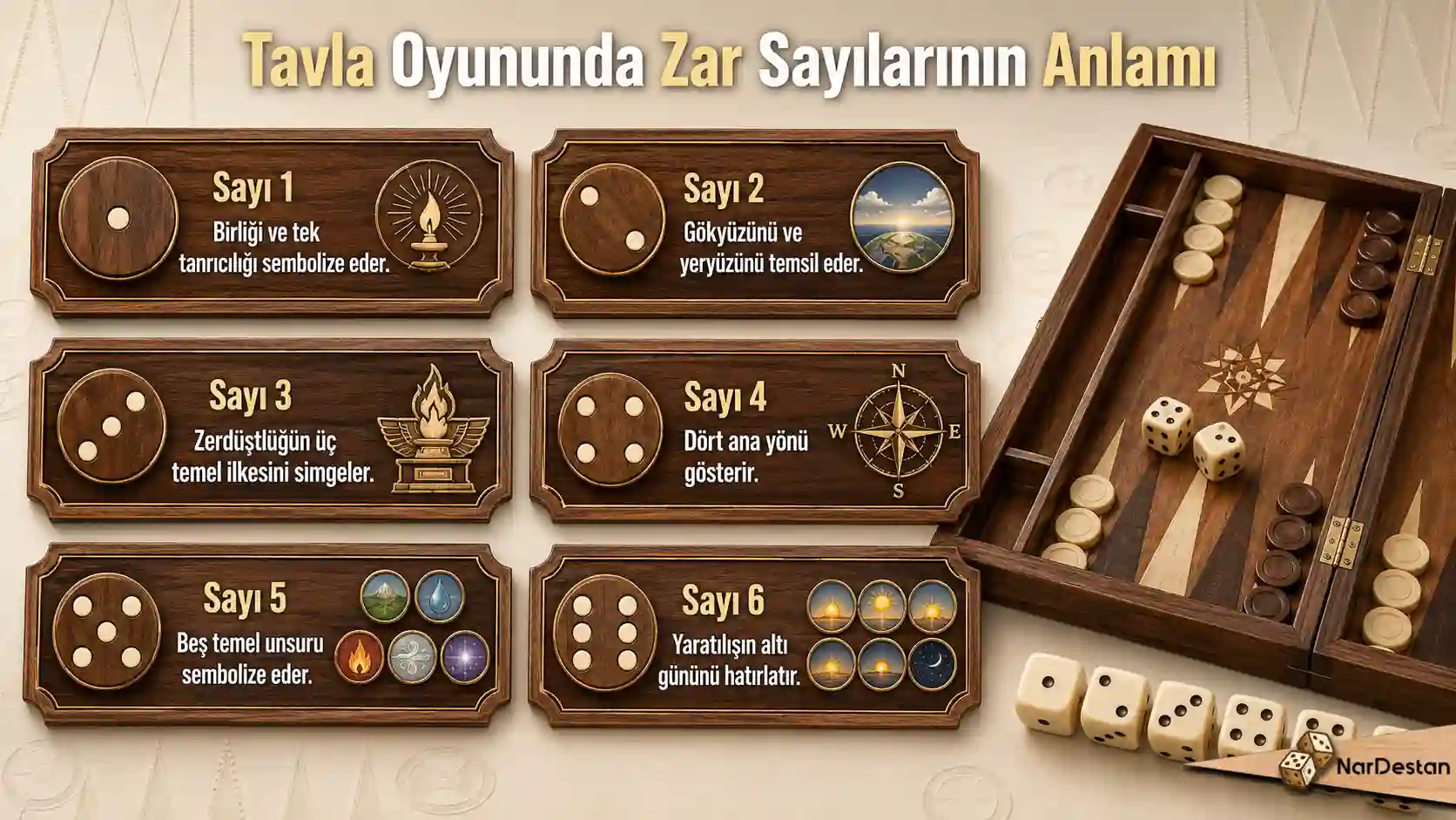 Tavla Oyununda Zar Sayılarının Anlamı