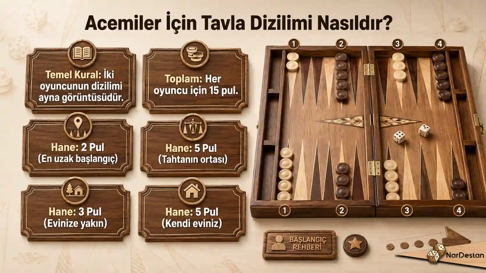 Acemiler İçin Tavla Dizilimi Nasıldır