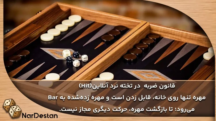 قوانین ضربه و زدن مهره ها در قوانین و ترفندهای تخته نرد آنلاین