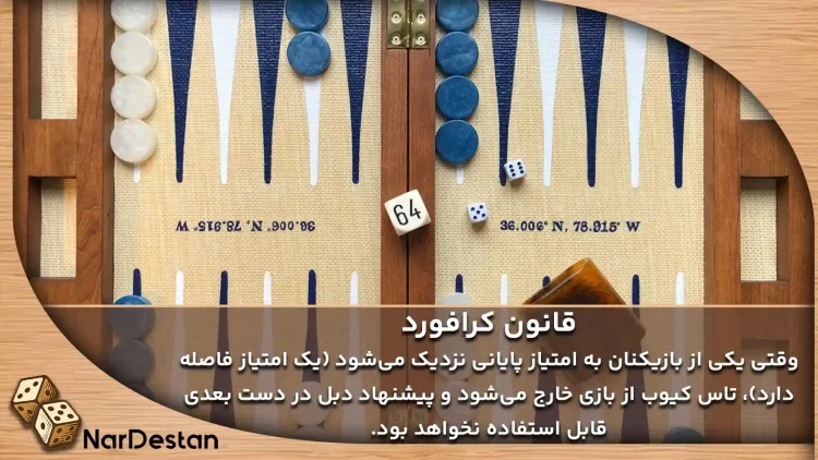 قانون کرافورد و تأثیر آن بر استفاده از کیوب در تخته نرد 