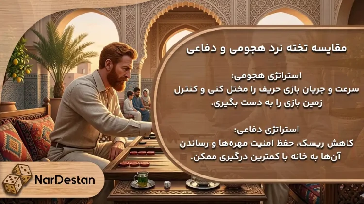  مهمترین تفاوت های استراتژی دفاعی و هجومی تخته نرد 